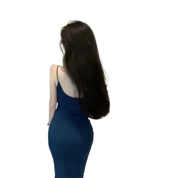 Abito longuette slim fit alla moda Abito lungo senza spalline con spacco senza schienale impreziosito floreale senza maniche Abbigliamento estivo da donna nuovo arrivo 5