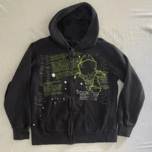 Felpa con cappuccio da donna Abiti gotici estetici Y2K Cyber Grunge Emo Felpe con zip Grafica vintage Stampa Abiti Kpop per donna 1