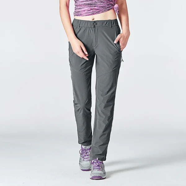 JNLN Pantaloni da campeggio da donna Impermeabili ad asciugatura rapida Escursionismo Trekking Arrampicata Pantaloni da corsa Pantaloni estivi sottili per sport all'aria aperta da montagna 5