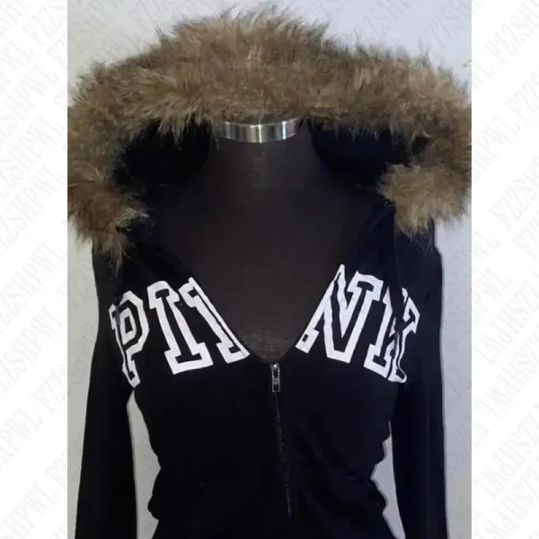2025 Y2k Donne Gotico Hip Hop Moda Grafica Punk Lettera Stampa Zip Up Felpe Estetica Harajuku Felpe con cappuccio Abbigliamento Streetwear 4