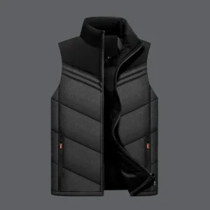 TFETTERS Gilet di marca per uomo Abbigliamento Moda Casual Colletto alla coreana Colori a contrasto Gilet da uomo 2025 Capispalla autunnale Cappotti invernali da uomo 1