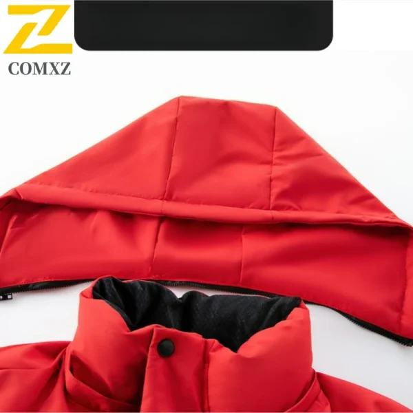 2025 Giacche invernali estese Giacca da uomo imbottita in cotone caldo spesso di marca di fascia alta Moda Casual Berretto staccabile Parka a prova di freddo 3