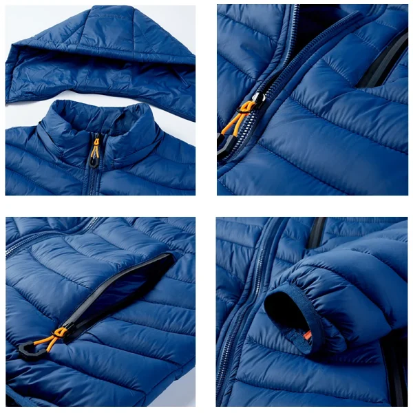 CHAIFENKO Marca Inverno Caldo Giacca Impermeabile Da Uomo 2025 Nuovo Autunno di Spessore Con Cappuccio Parka Mens Moda Casual Giacca Sottile Cappotto Da Uomo 6