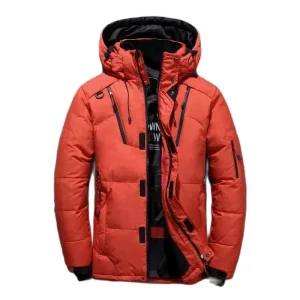 Parka da uomo in piuma d'anatra bianca - Giacca invernale da 20 gradi Parka da neve caldo spesso da uomo Cappotto Giacca a vento Parka con cappuccio Cappotto Hombre 1