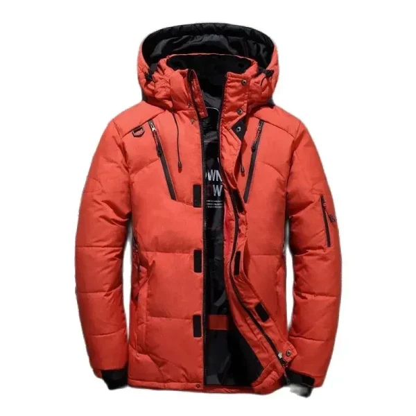 Parka da uomo in piuma d'anatra bianca - Giacca invernale da 20 gradi Parka da neve caldo spesso da uomo Cappotto Giacca a vento Parka con cappuccio Cappotto Hombre 1