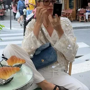 YENKYE Nuove Donne di Autunno Con Paillettes Kimono Giacca Cappotto Manica Lunga Con Scollo A V Femminile Casual Allentato Della Tuta Sportiva Chic Lady Wrap Abiti 1