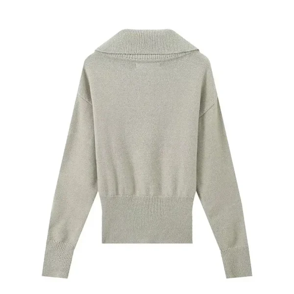 Maglione nuovo da donna 2025 Pullover primaverile Maglione chic elastico sottile caldo per giovani Maglione da studente di moda di strada da donna 4