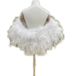 Lussuosa vera piuma di struzzo avvolge il matrimonio nuziale Nuovo design Coprispalle Inverno Festa di nozze Pelliccia Bolero Mantelle da donna 1
