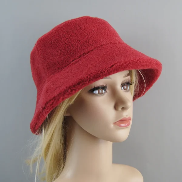 Shearling Particelle di pelle di pecora Cappelli Donna Inverno Caldo Classico Berretti di lusso Cappello di alta qualità Moda donna Nuovo design Berretto a secchiello 4