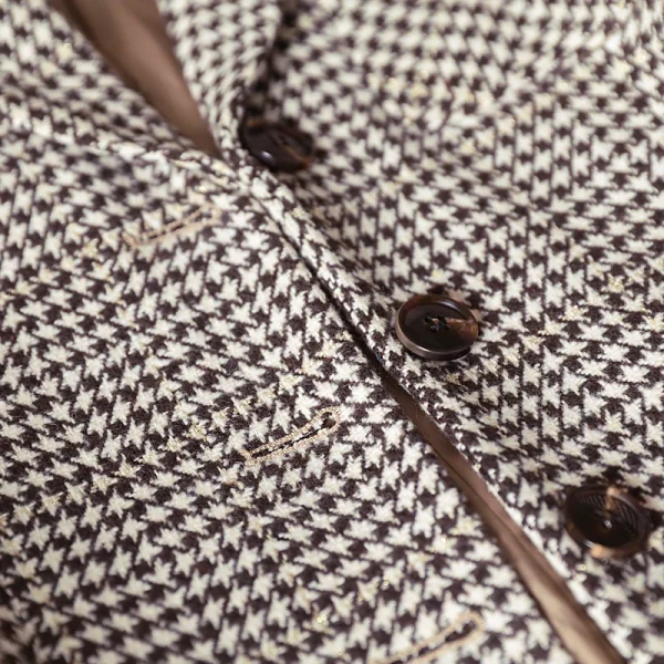 Blazer scozzese da caffè donna Tempeament Wool manica lunga New Fashion Slim Jacket Office Ladies Work Coat top grigi 5