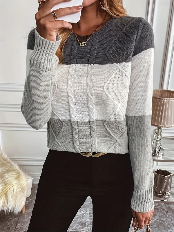 Il nuovo stile è un maglione pullover girocollo casual e skinny lavorato a maglia e versatile 5