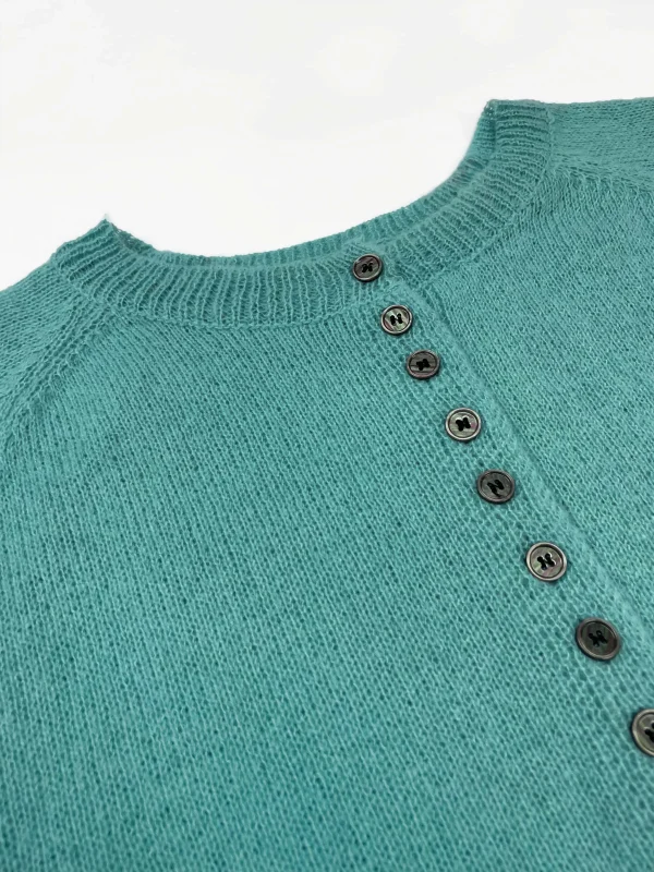 GarbGlor 2024 autunno e inverno maglione lavorato a maglia girocollo alla moda monopetto maglione Pullover tinta unita per le donne 4