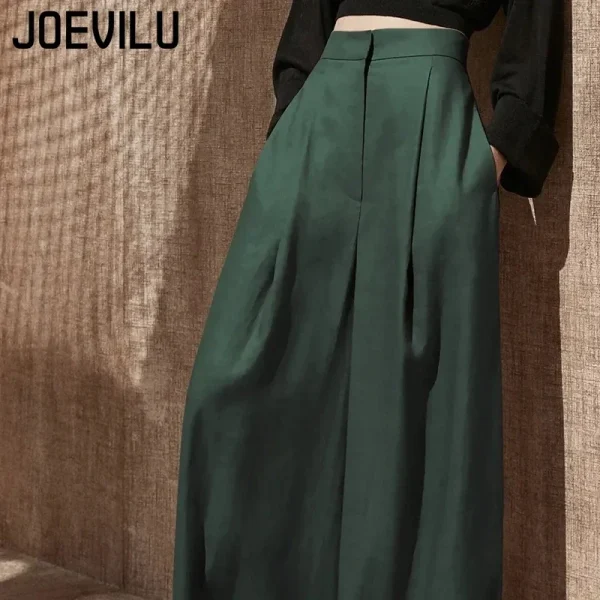 Pantaloni a gamba larga a vita alta Primavera/Autunno Sottili Mop da pavimento casual Pantaloni coreani alla moda da donna Pantaloni a gamba drappeggiati sottili Pantaloni streetwear 2