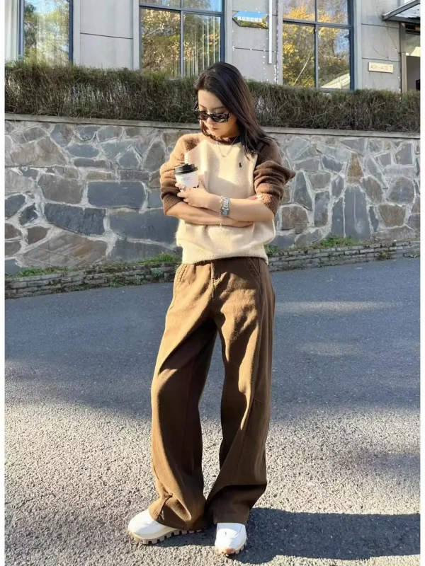 2025 Nuovo maglione di cashmere Donna O-Collo Pullover Casual Top in maglia Autunno/Inverno Moda femminile coreana 2