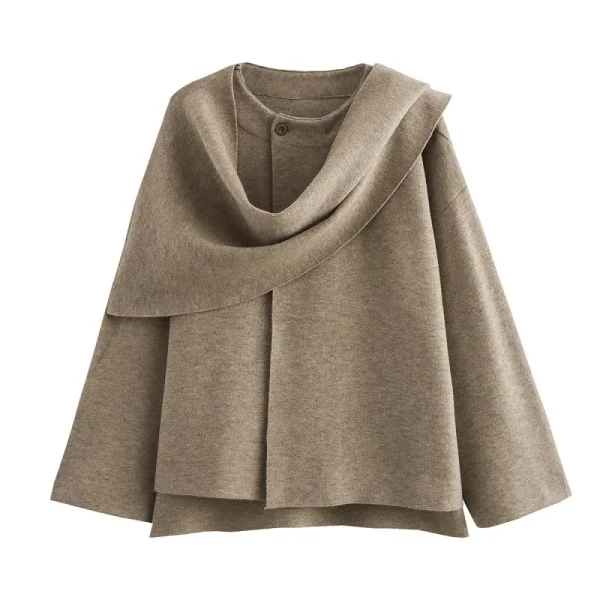 MUJER Cappotti invernali in peluche da donna Sciarpa asimmetrica Giacca da mezza stagione per donna Parka Cappotto imbottito a maniche lunghe Giacca da donna 2