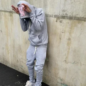 Sy-world Abbigliamento UK Pantaloni da jogging con cappuccio in cotone da donna da uomo Cappotto streetwear Moda giovane Pullover Hip Hop Top Pantaloni 1