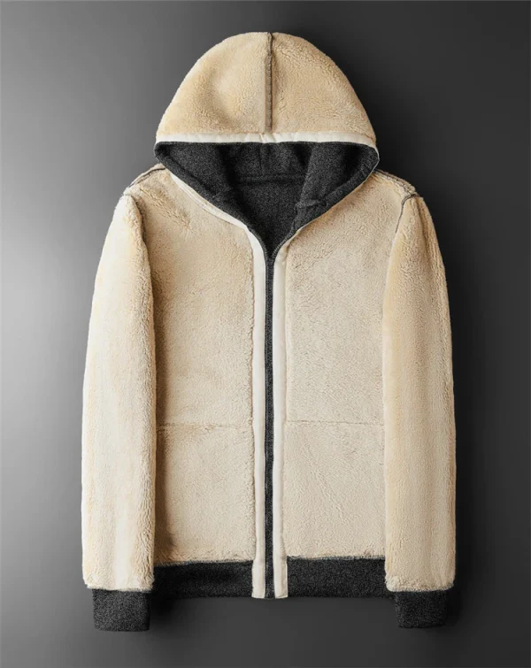 Cappotti invernali in lana d'agnello addensare giacche calde felpe con cerniera a maniche lunghe sport casual in pile cappotto nero giacca da donna con cappuccio 6