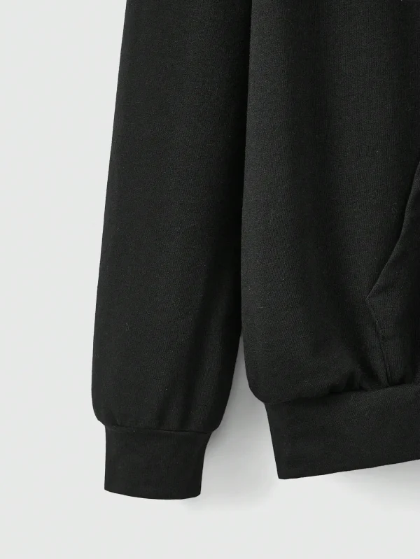 Felpa con cappuccio con cerniera stampata con stelle e teschi rosa dolce da donna Comodo abbigliamento ampio in pile caldo Abbigliamento sportivo femminile da strada casual 3
