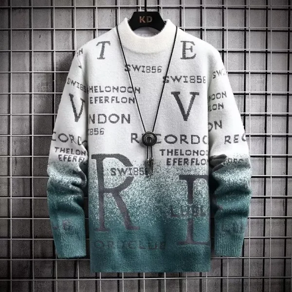 2024 maglione da uomo coreano autunno inverno moda uomo abbigliamento elementi inglesi maglione uomo casual pullover o-collo maglioni uomo 2