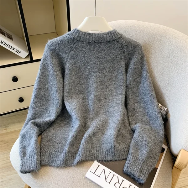 Maglieria casual invernale da donna cardigan floreale Y2K Harajuku estetica carina stile anni 2000 retrò top maglione caldo vestiti 2025 nuovo 4