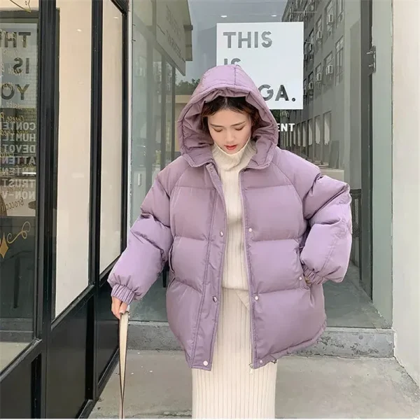 2023 nuove donne giacca corta parka invernali giacche imbottite in cotone con cappuccio spesse cappotti donna piumino allentato parka Oversize Outwear 2