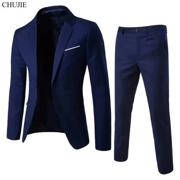 Abiti da sposa da uomo eleganti 2 pezzi 3 blazer set giacche gilet pantaloni moda classica completo outfit 2025 costume formale 6