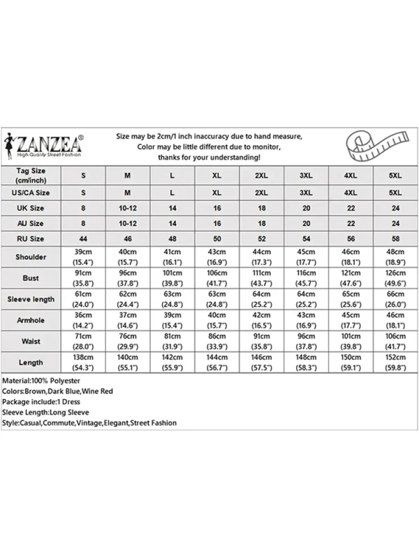 2025 ZANZEA Autunno Elegante Manica Lunga Lanterna Abiti Ufficio Abito da Donna Elegante Vita Maxi Robe Solido Pieghettato Vestito Estivo da Lavoro 6