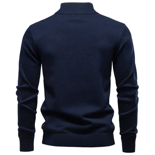 AIOPESON Maglione a righe da uomo Pullover in maglia tinta unita Caldo cotone di lusso Autunno Inverno Dolcevita casual Maglioni da uomo 3