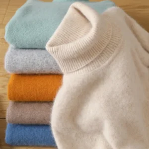100% lana merino maglione di cashmere donna maglione lavorato a maglia dolcevita pullover a maniche lunghe autunno inverno abbigliamento caldo maglione top 1
