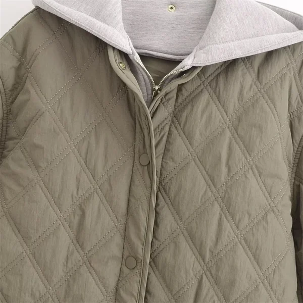 2024 Autunno/Inverno Nuovo Prodotto Moda Casual Girocollo da Donna Allentato Manica Lunga Giacca con Cappuccio Top 3