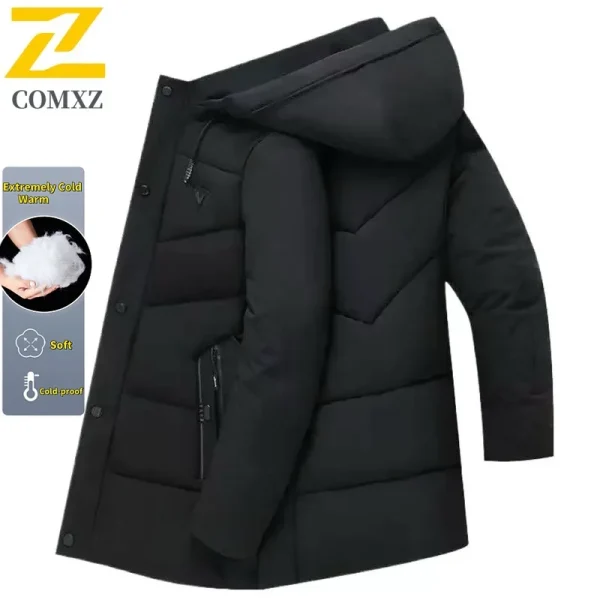 2025 Parka con cappuccio da uomo nuovo moda lusso inverno per il tempo libero giacca imbottita piumino in cotone impermeabile e caldo per esterni 2