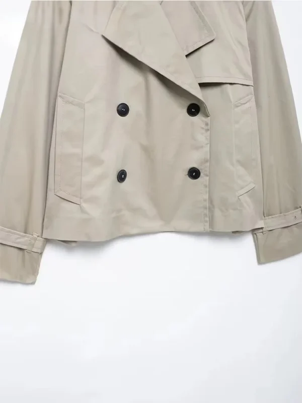 Giacca corta da donna streetwear 2024 giacche doppiopetto autunnali per donna cappotto a maniche lunghe donna casual nuovo capispalla 6