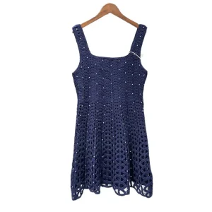 Gonna gilet cava blu scuro Industria pesante Decorazione con diamanti Collo quadrato Slim 2025 Estate Nuovo modello di abiti per le donne y2k 1