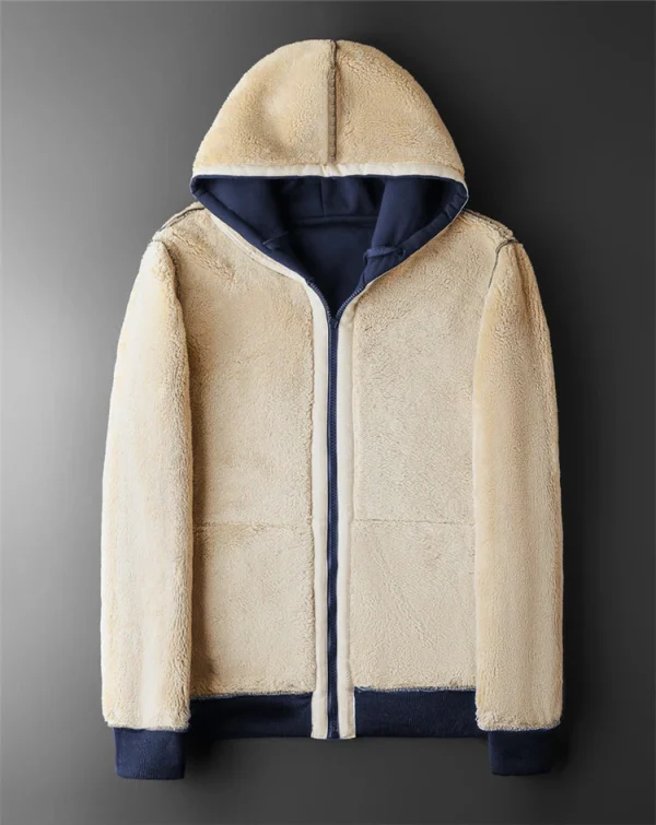 Cappotti invernali in lana d'agnello addensare giacche calde felpe con cerniera a maniche lunghe sport casual in pile cappotto nero giacca da donna con cappuccio 5