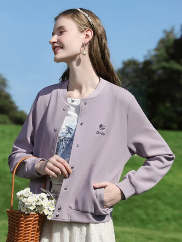 VOCI BELIEVE YOU Tweed Abbigliamento da baseball Cappotti per donna 2025 Primavera Nuova giacca corta monopetto con ricamo francese 2251185951 4