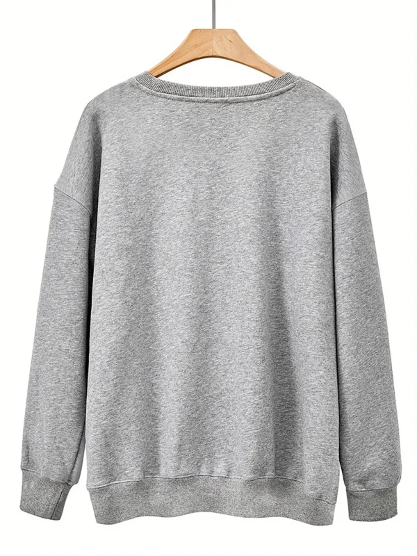 Pullover da donna con cappuccio girocollo a maniche lunghe in velluto con stampa di lettere perfette e comode autunnali e invernali 5