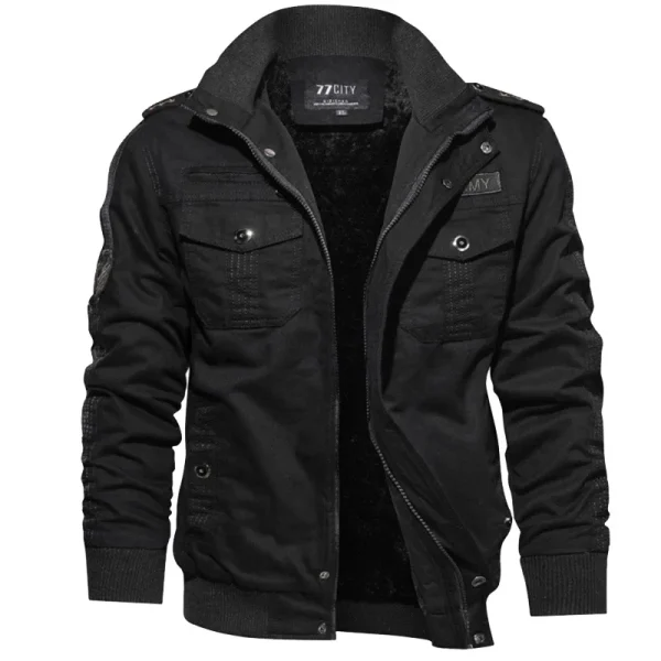 Nuove giacche casual da lavoro Giacca tattica in pile invernale da uomo Ricamo Cappotto da lavoro esterno con tasche multiple antivento 2