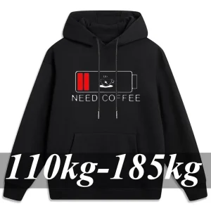 Felpa da uomo taglie forti 110-185 kg comode felpe casual in cotone autunno inverno top da viaggio quotidiano all'aperto abbigliamento maschile 1