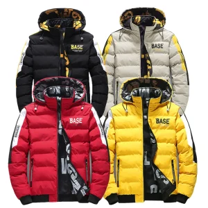 Capispalla double face Nuovo Parka imbottito in cotone da uomo Giacca autunno inverno da uomo Piumino caldo e confortevole di marca Cappello rimovibile 1