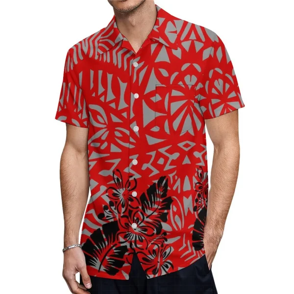 Abito da coppia polinesiano abbinato abito girocollo da donna Plus Size 8xl abito elegante e camicia abbottonata da uomo spedizione gratuita 2