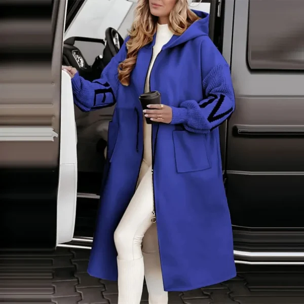 Autumu inverno donna Parka giacca cappotto lungo bianco con cappuccio cappotti caldi spessi donna nuovi eleganti abiti casual alla moda da donna 2