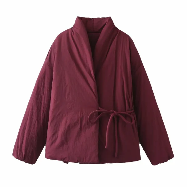 2024 Autunno Nuovo Stile di abbigliamento da donna Design alla moda e versatile Senso Giacca in cotone stile kimono doppio petto 3