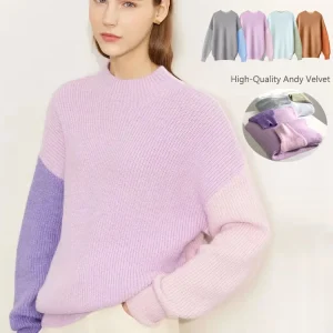 AMII Minimalismo Maglioni Donna 2024 Spring Street wear Impiombato Top lavorato a maglia Manica lunga Allentato Pullover completo Maglioni 12344144 1