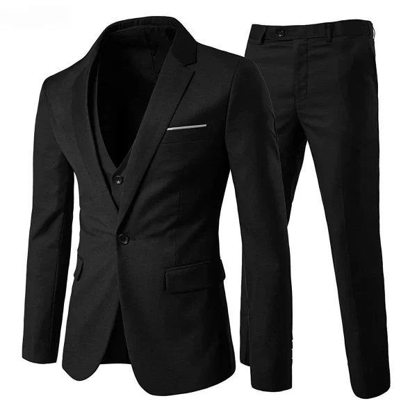 Abiti eleganti da uomo per matrimonio 3 pezzi 2 set giacche gilet pantaloni blazer outfit business classico completo 2024 costume formale 2