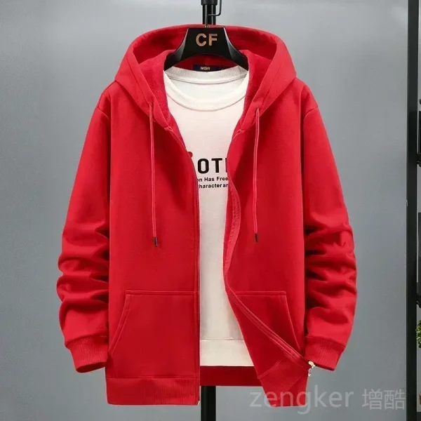 Cardigan con cappuccio in pile di grandi dimensioni da uomo autunno inverno giacca moda trendy plus size felpa con cappuccio 12XL 10XL abbigliamento uomo di grandi dimensioni 4