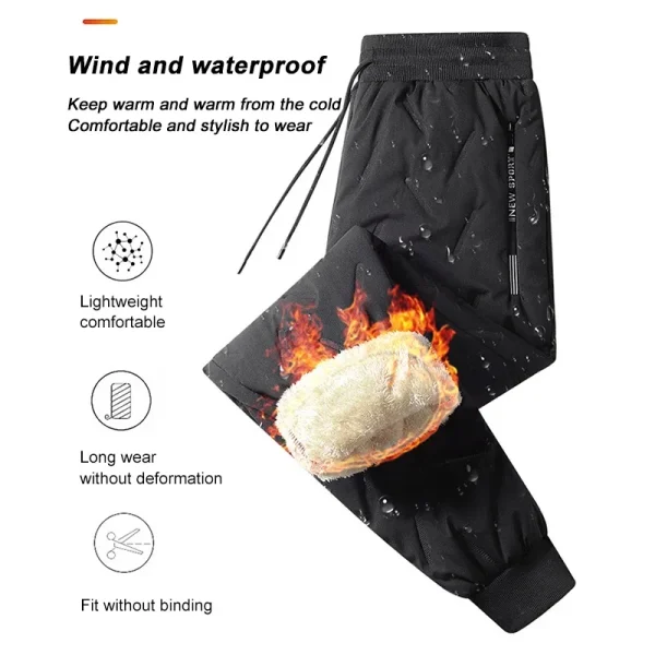 Sweatwear Winter Warm Lambswool addensare pantaloni della tuta da uomo all'aperto pantaloni da Jogging antivento Casual pantaloni da uomo di alta qualità di marca 3