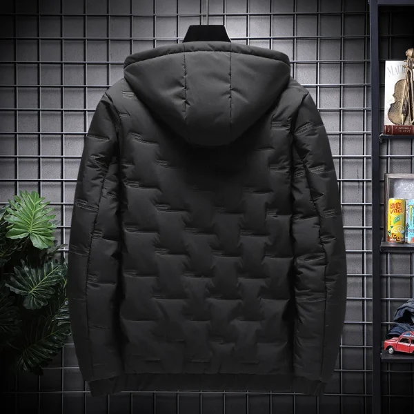 Parka imbottito con cappuccio da uomo nuovo inverno Abiti caldi Giubbotti imbottiti in cotone alla moda Cappotti larghi Giacche di pane caldo addensato 2