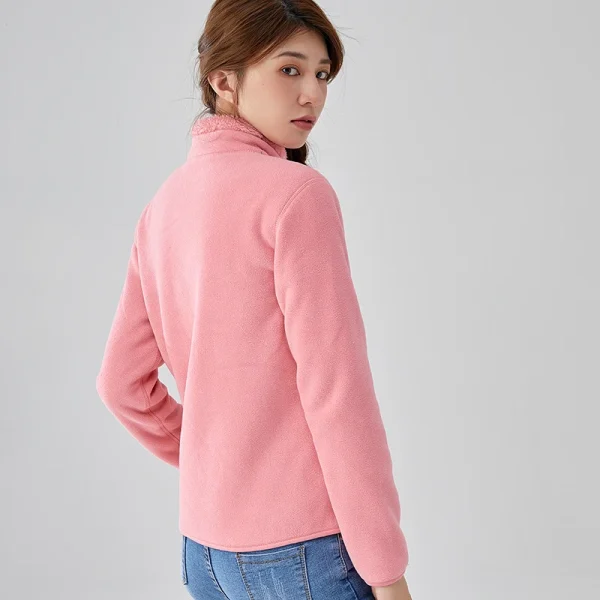 Nuovo pile abbigliamento outdoor da donna moda versatile inverno tempo libero sport ispessimento giacca femminile cappotto caldo double-face 5
