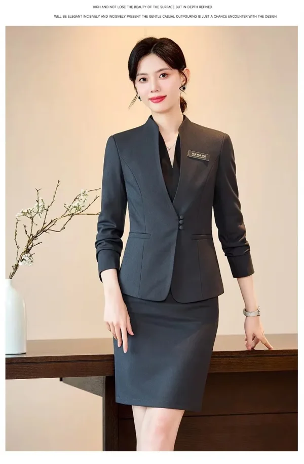 Gonna da donna professionale AIyssa + abito blazer, temperamento elegante, design unico, nuovo stile autunno e inverno 2025 5