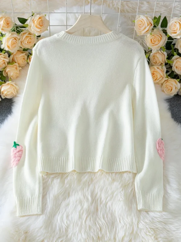 2025 Pullover Autunno Inverno Caldo Lady Carino 3D Carota Maglioni Donna Donna Pigro Girocollo Kink Solid Maglione ﻿ 6